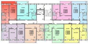 жилой дом 5-7 в солнечном, планировка типового этажа (2)